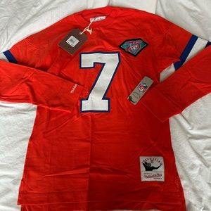 Brand New Mitchell & Ness Denver Broncos John Elway Name and Number L/S Shirt